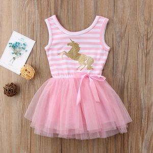 Unicorn Tulle Dress 4-5yr.